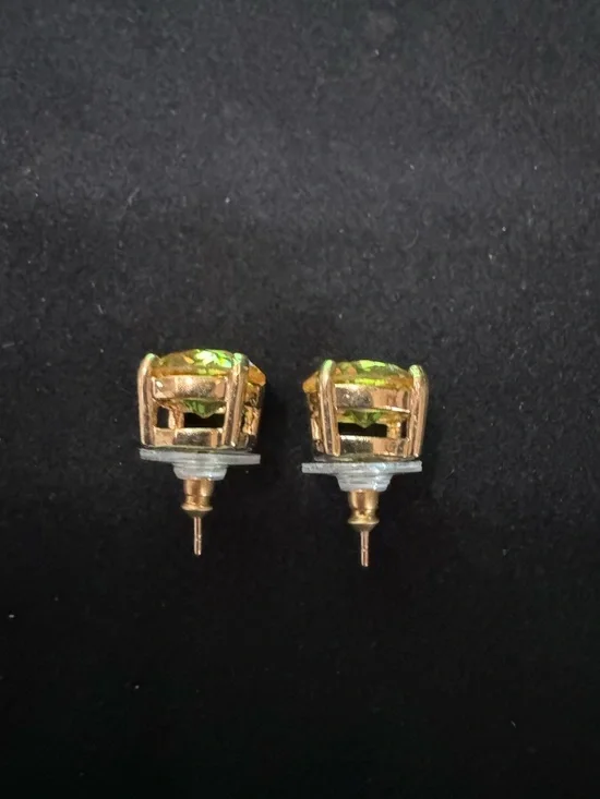 NWOT kate spade Golden Citrine-Color Faceted Stud Earrings - Picture 4 of 9